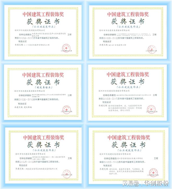 华剑股份蝉联中国建筑装饰行业百强企业荣获中国建筑工程装饰奖(图4) 华剑股份蝉联中国建筑装饰行业百强企业荣获中国建筑工程装饰奖(图4)